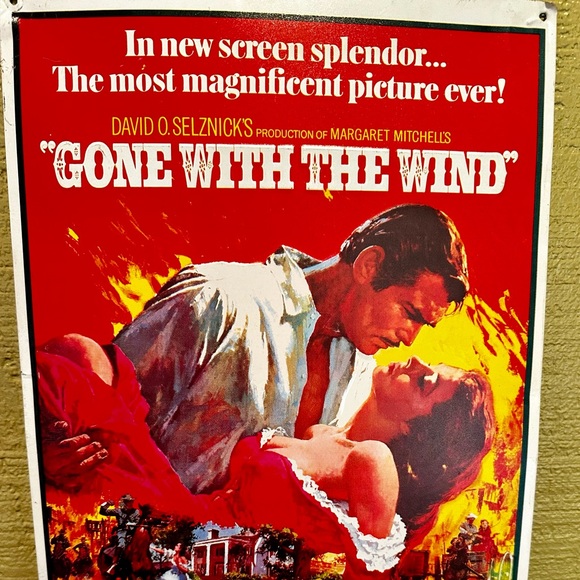 TIN SIGN 8x12 Gone Wind Clark Gable Vivian Leigh - Picture 1 of 5
